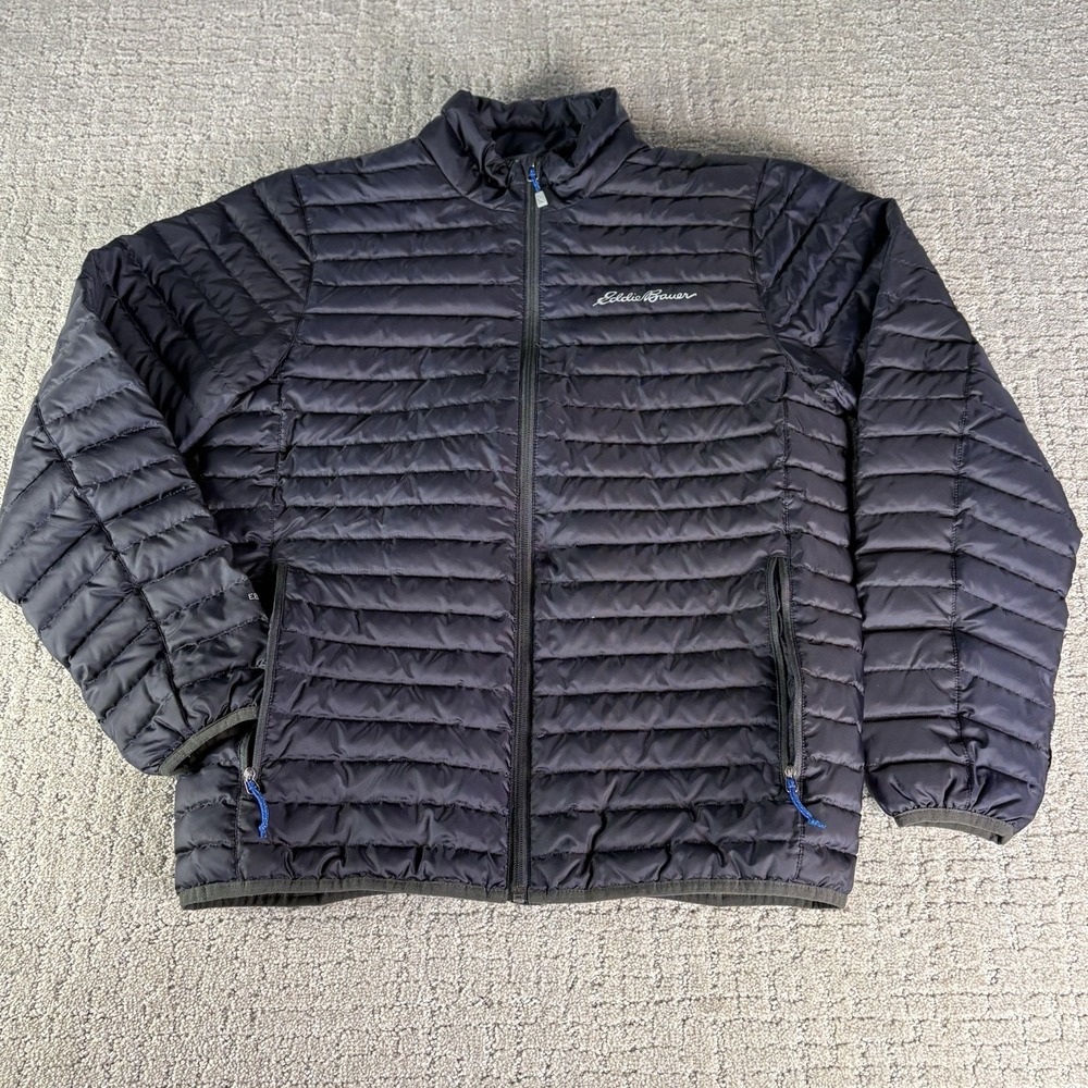 Eddie Bauer CirrusLite Navy Down Puffer Jacket Mens Small EB650 Lightweight